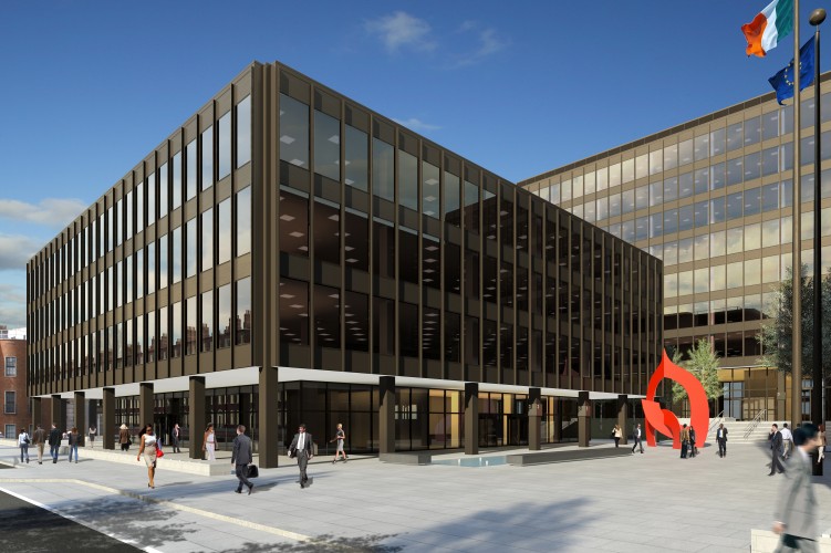 An artist impression showing how the former Bank of Ireland Headquarter building will look when it is complete.
